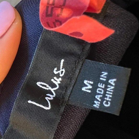 Lulu's Navy Floral Maxi Dress with Pink Blooms - Picture 5 of 5